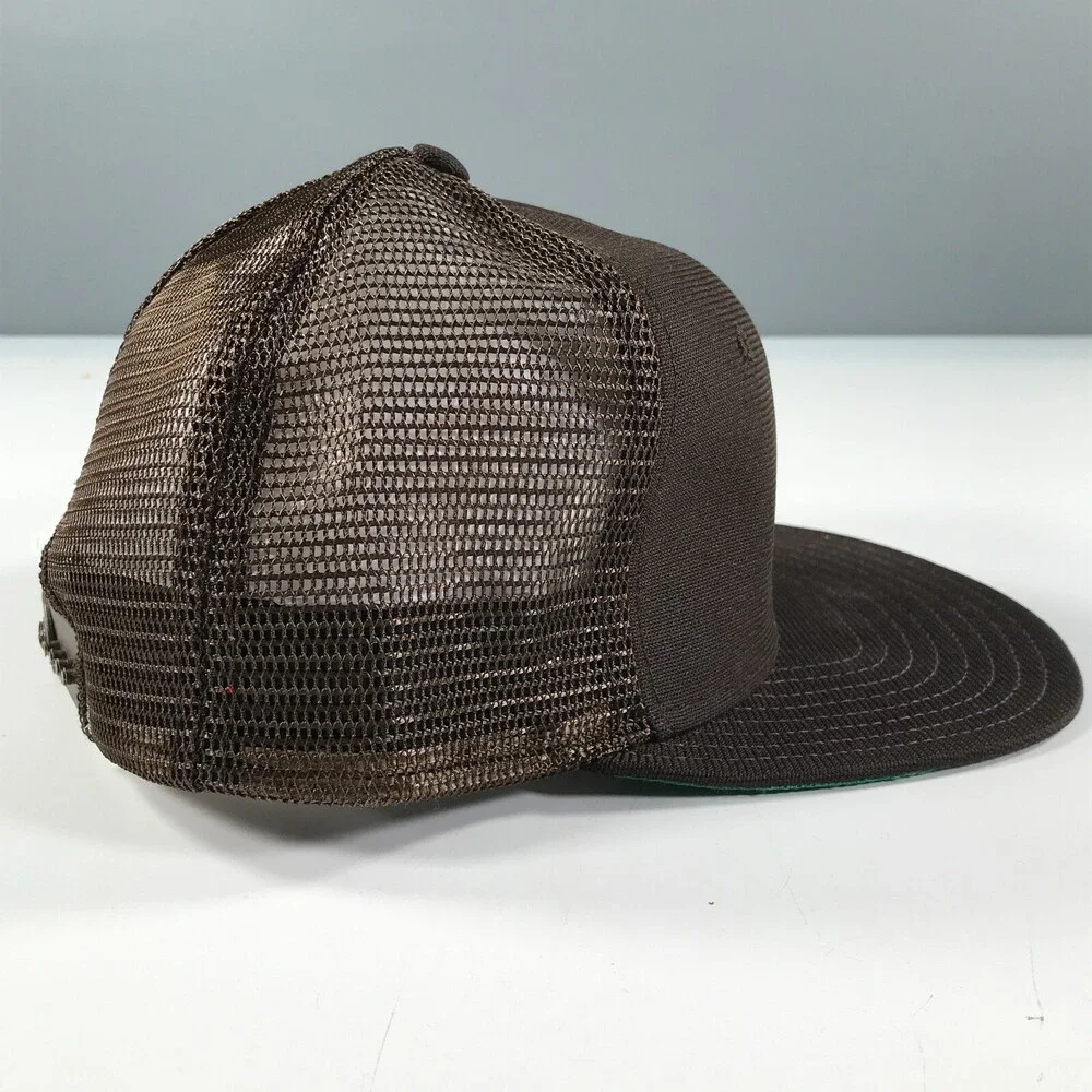 Vintage Brown Trucker Hat Boys Youth Size Mesh Back New Era Pro Model